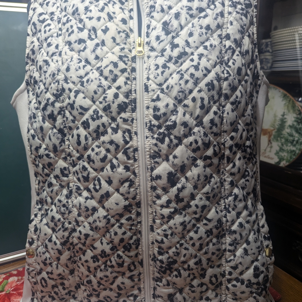 Kim Rogers Black and White Quilted Ski Jacket